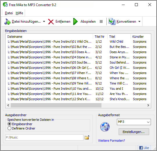 Free M4a to MP3 Converter