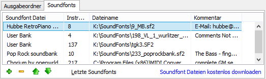 Mehrere SoundFonts