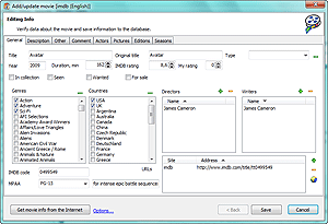 Movienizer edit information about movie