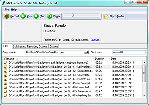 MP3 Recorder Studio play recorder files