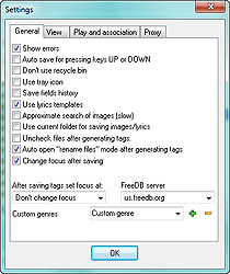 mp3Tag Pro settings