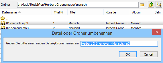 Dateien umbenennen