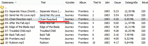 ID3 Tags bearbeiten