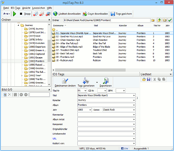 Tags wurden aus Dateinamen importiert