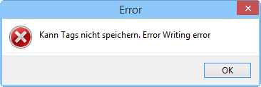 Fehler beim Speichern von Tags