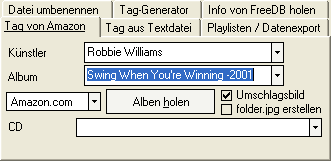 Tags von Amazon downloaden
