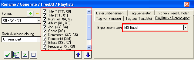 ID3 Tags nach Excel exportieren