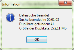 Statistik der Duplikatsuche